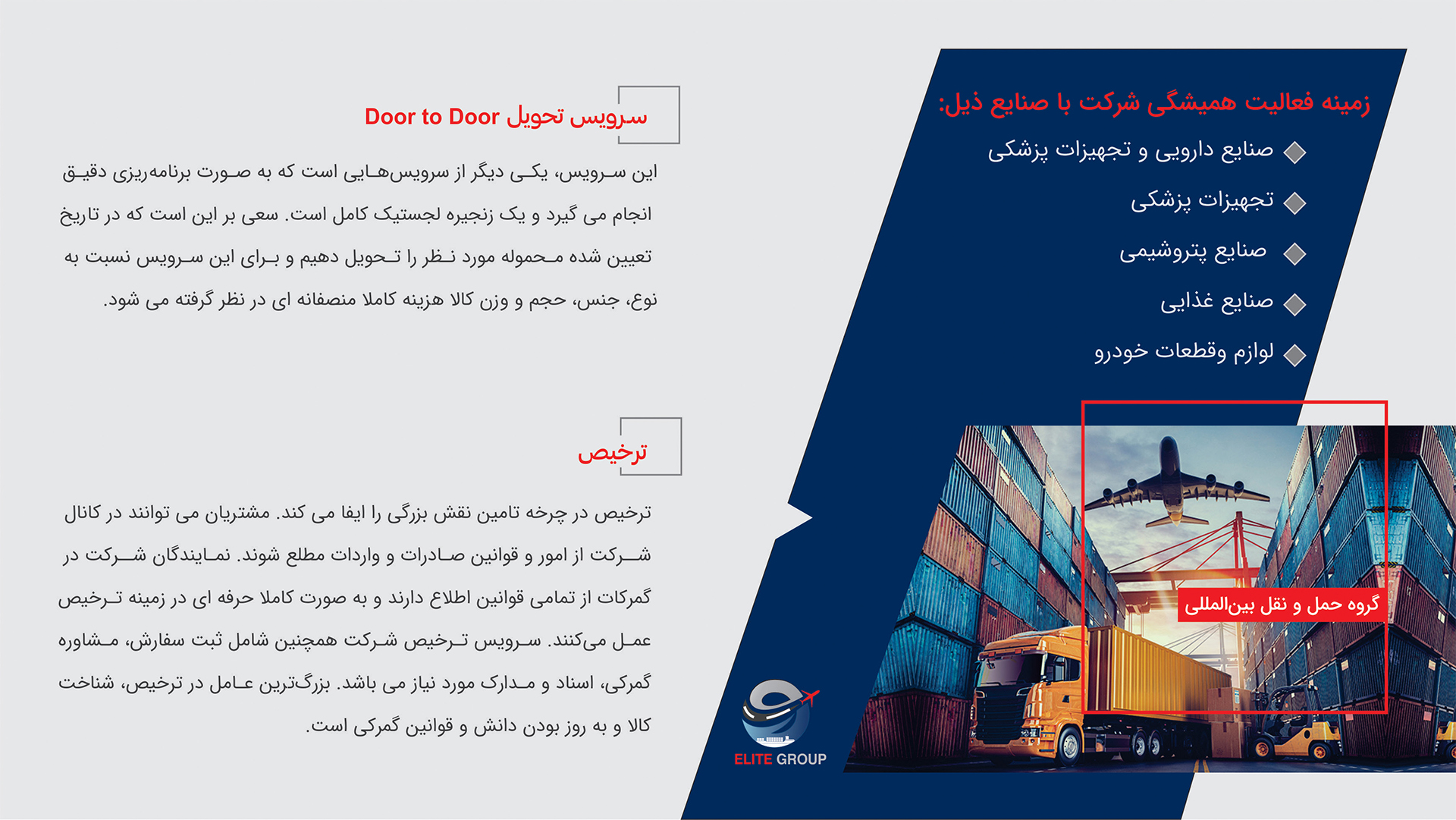 ترخیص کالا الیت آریا جم
